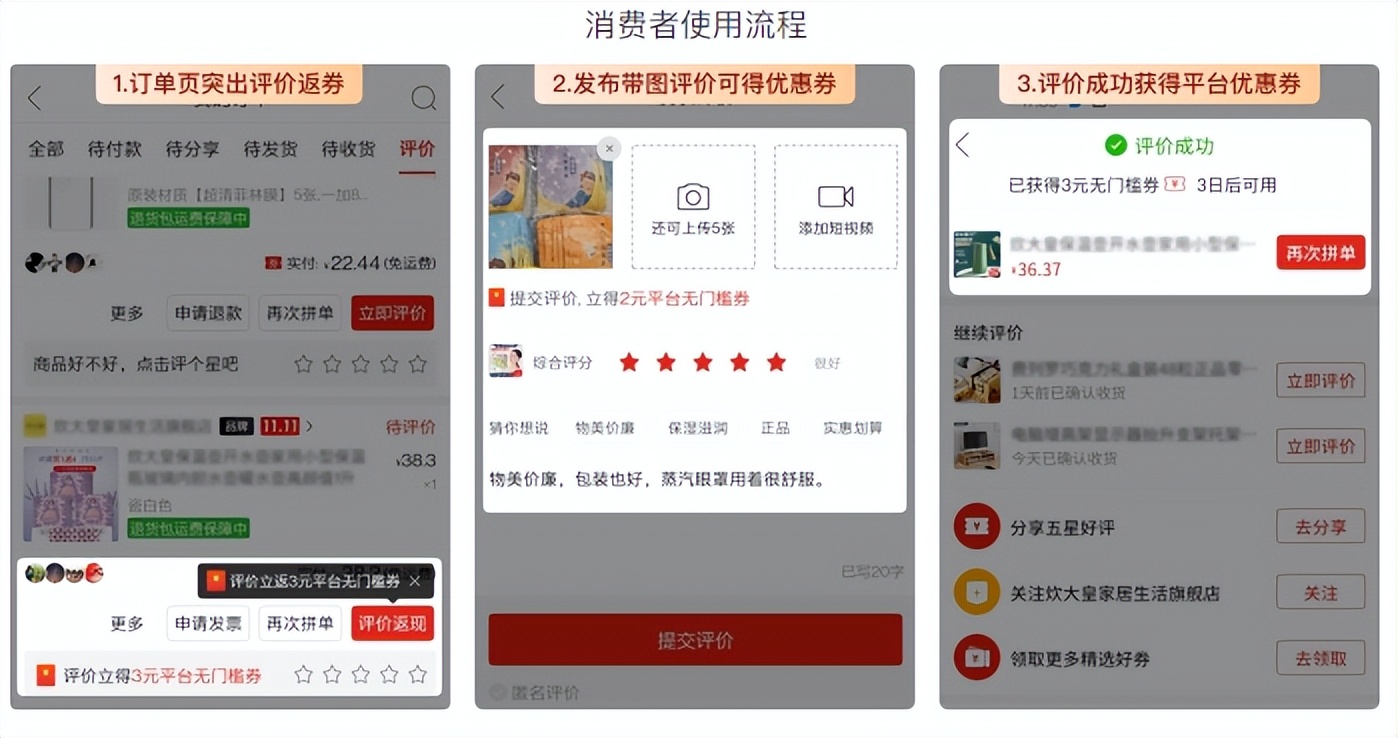 好评返现出评_拼多多出评单有哪些平台可以用_电商卖家评价方法