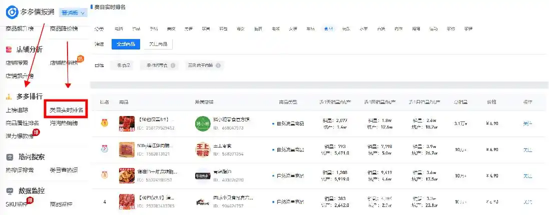 多多情报通 拼多多数据软件 商家运营决策工具_拼多多店铺数据工具