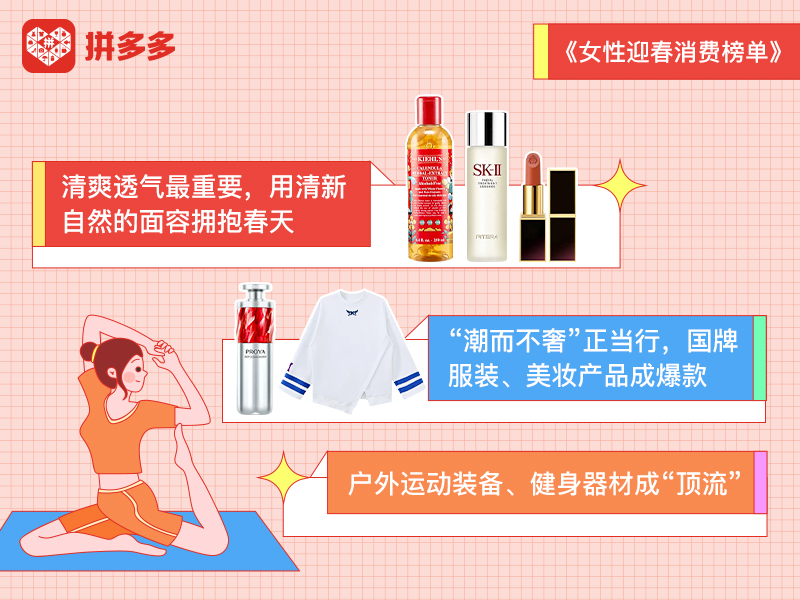 国潮品牌女神节服饰美妆_女性3月8日消费趋势_拼多多畅销榜权重